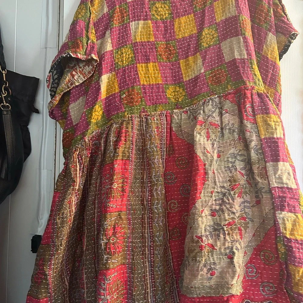 Colorful Patterned Mini Dress - Picture 4 of 5